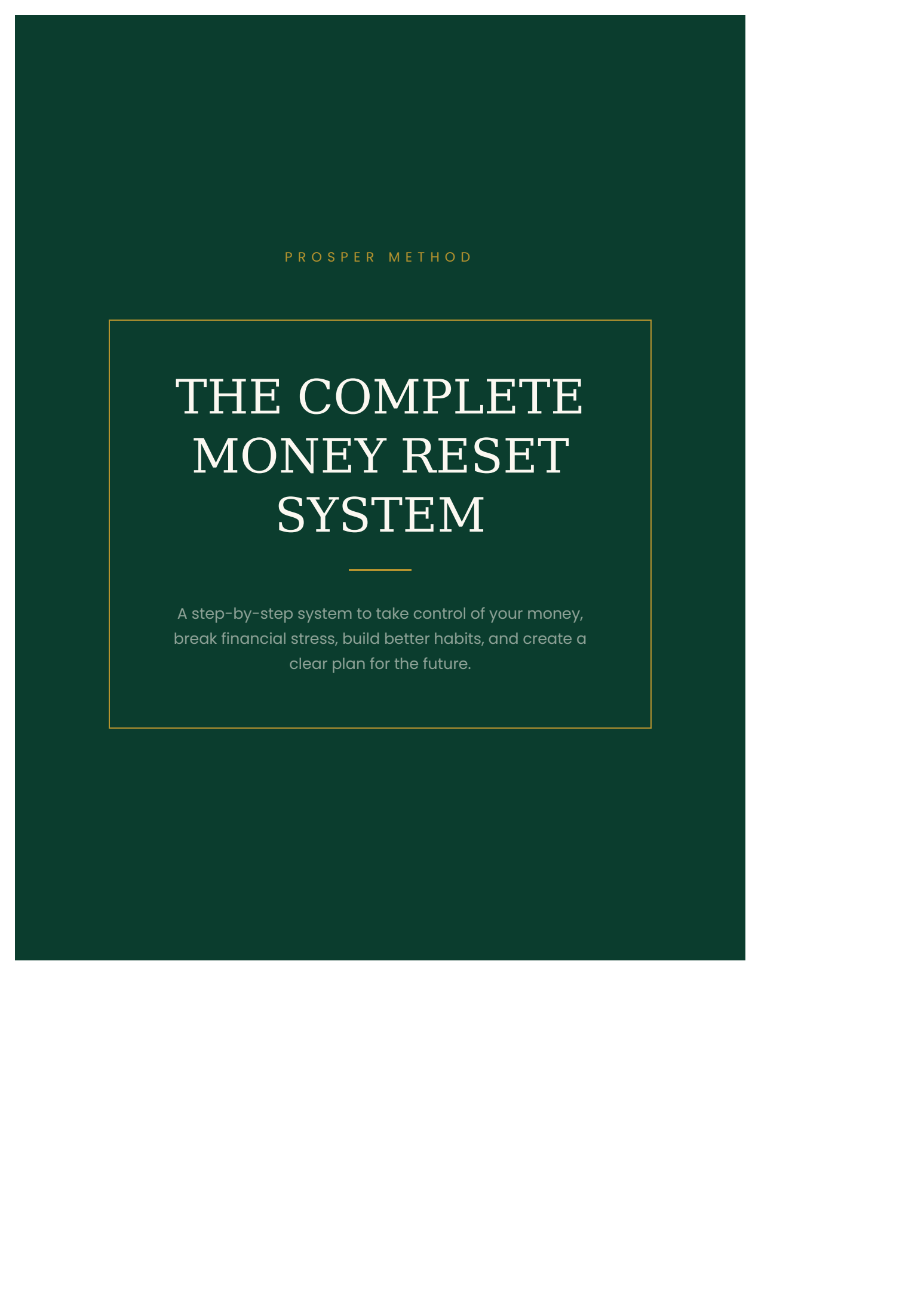 The Complete Money Reset System
