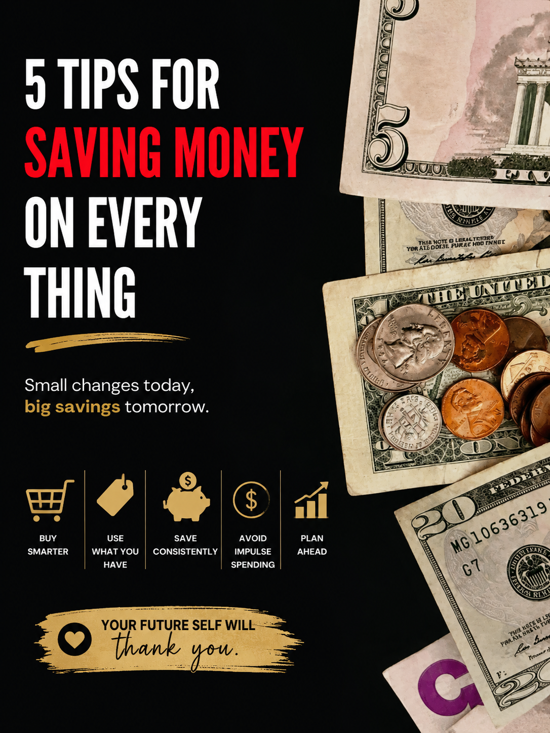 5 Tips to Saving Money: A Simple Guide to Spend Less and Keep More