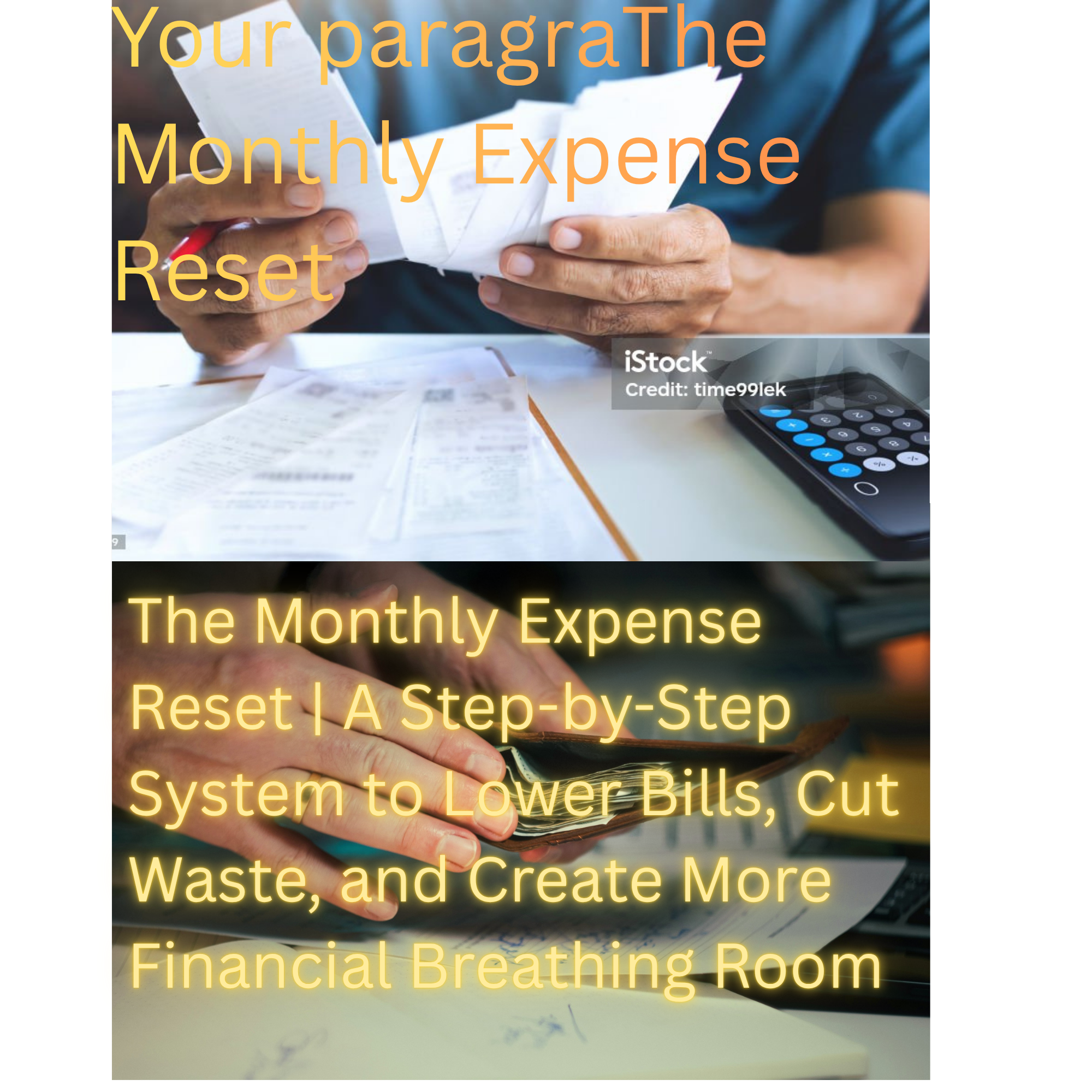 The Monthly Expense Reset | A Step-by-Step System to Lower Bills, Cut Waste, and Create More Financial Breathing Room