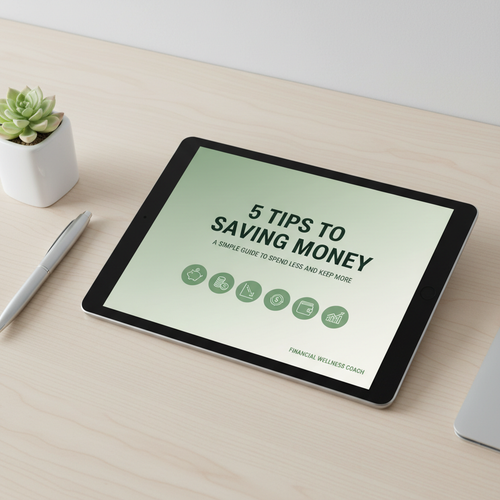 5 Tips to Saving Money PDF guide cover